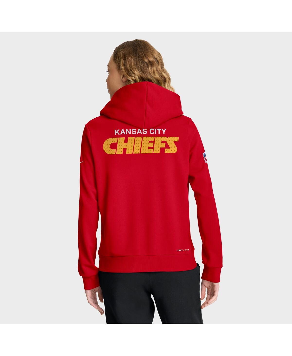 Nike Kansas City Chiefs Sideline  Women's Dri-fit Nfl Pullover Hoodie In Red
