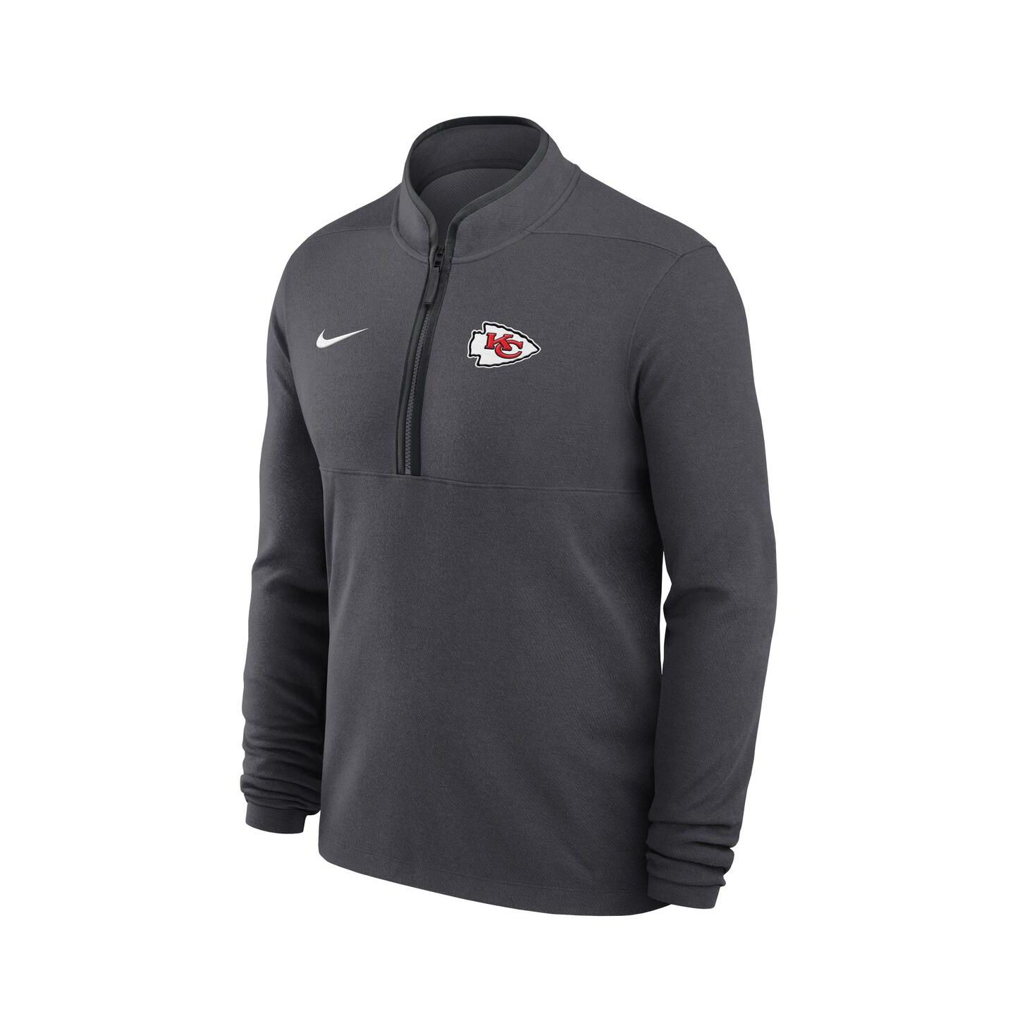 Мужское лёгкое худи Nike Kansas City Chiefs Victory Dri-FIT на полумолнии, Anthracite — фото 2