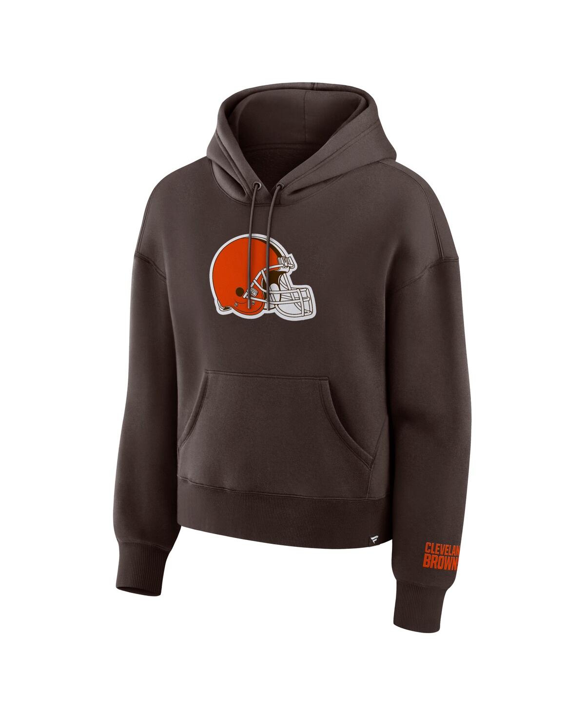 Fanatics Women's Brown Cleveland Browns Legacy Fleece Pullover Hoodie In Brown