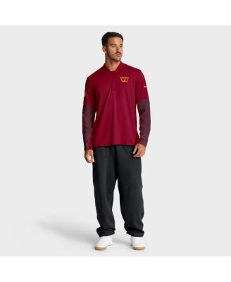 Men's Burgundy Washington Commanders Sideline Dri-FIT Half-Zip Pullover Hoodie