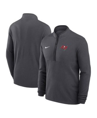 Nike - Men's Anthracite Tampa Bay Buccaneers Lightweight Victory Dri-FIT Half-Zip Pullover Hoodie