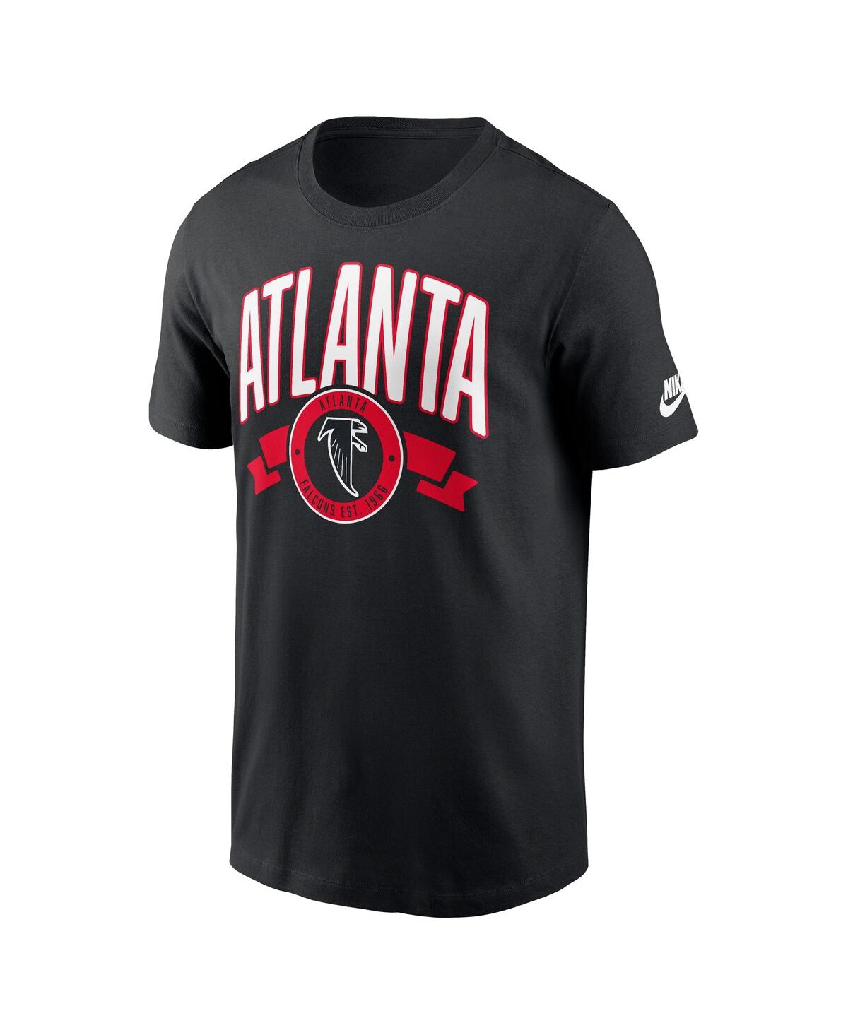 Nike Men's Black Atlanta Falcons Rewind Front And Back Hit Essential T-shirt In Black