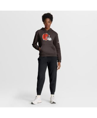 Women's Brown Cleveland Browns Club Fleece Pullover Hoodie
