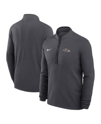 Nike - Men's Anthracite Baltimore Ravens Lightweight Victory Dri-FIT Half-Zip Pullover Hoodie