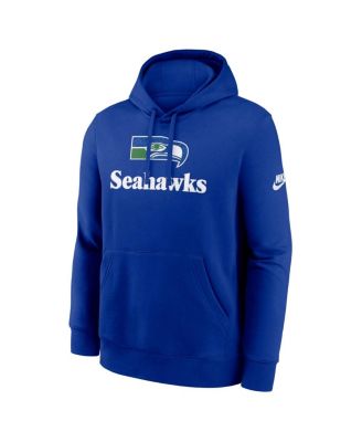 Men's Royal Seattle Seahawks Best Season Rewind Club Pullover Hoodie