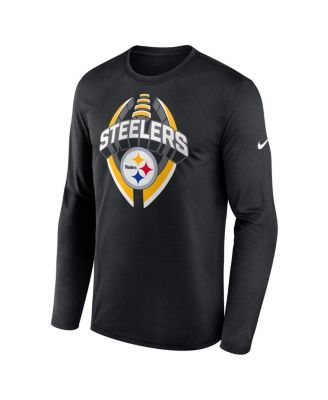 Men's Black Pittsburgh Steelers Primetime Legend Icon Performance Long Sleeve T-Shirt