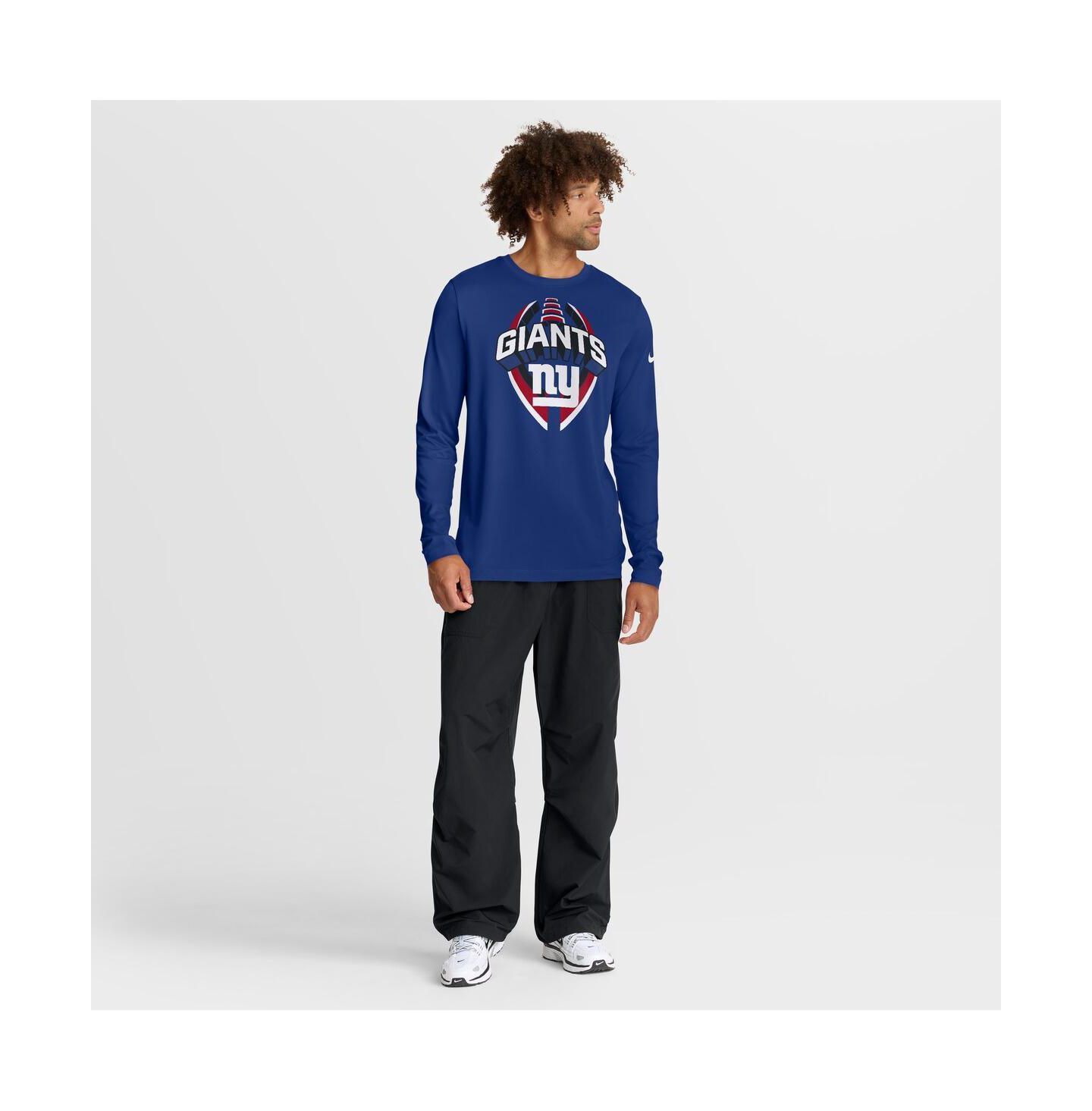 Мужская футболка Nike Royal New York Giants Primetime Legend Icon Performance Long Sleeve — фото 3