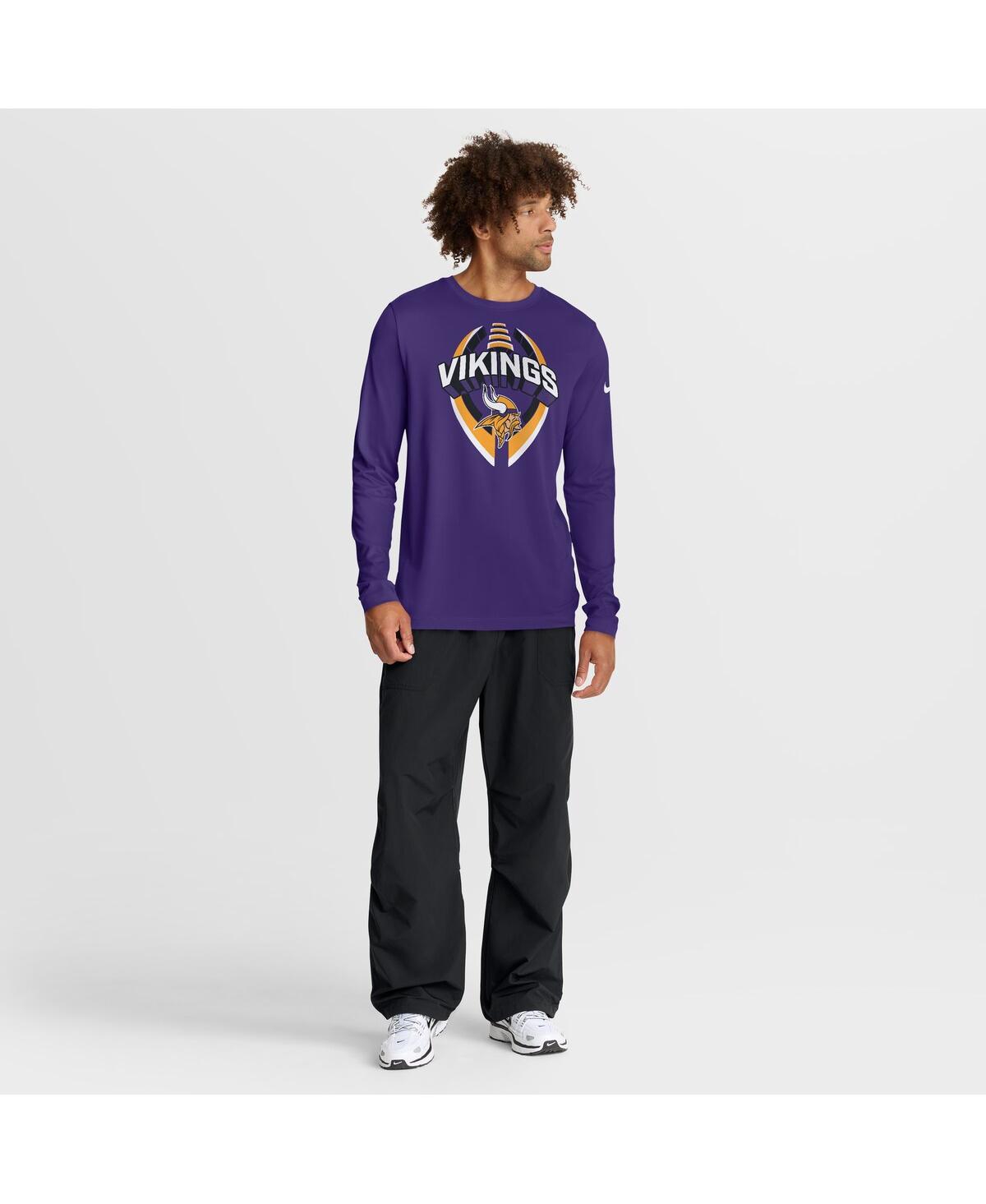 Nike Men's Purple Minnesota Vikings Primetime Legend Icon Performance Long Sleeve T-shirt In Purple
