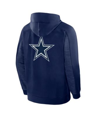 Men's Navy Dallas Cowboys Checkdown Pass Full-Zip Hoodie