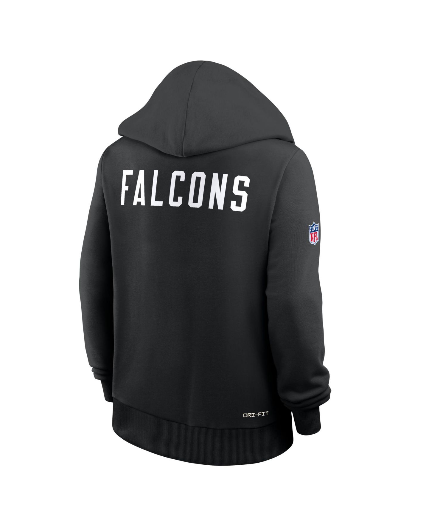 Женское худи Nike Black Atlanta Falcons Throwback Sideline Standard Issue Dri-FIT — фото 5