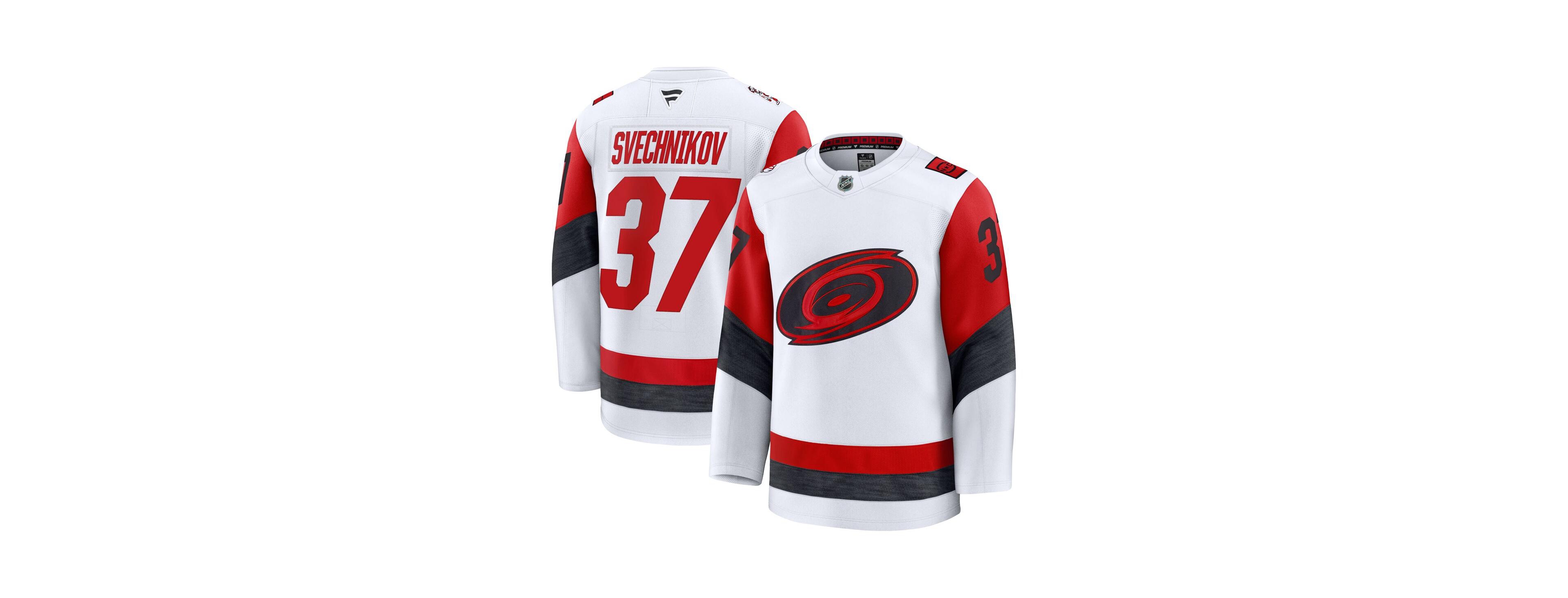 Fanatics Men's Andrei Svechnikov White Carolina Hurricanes Away Premium Jersey