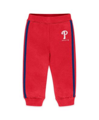 Newborn 2-Piece Red Philadelphia Phillies Fleece Crewneck and Pants Set