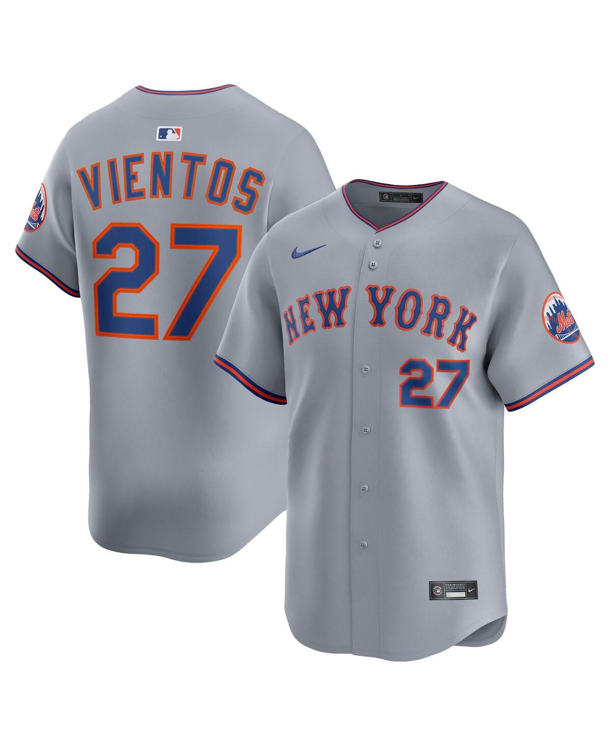 Мужская приталенная футболка Mark Vientos серого цвета New York Metts All-Star Limited