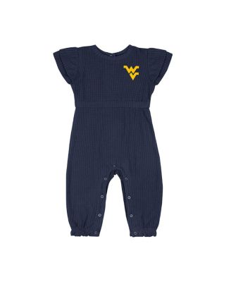 Baby Boys and Girls Navy Illinois Fighting Illini Beautopia Waffle Knit Romper