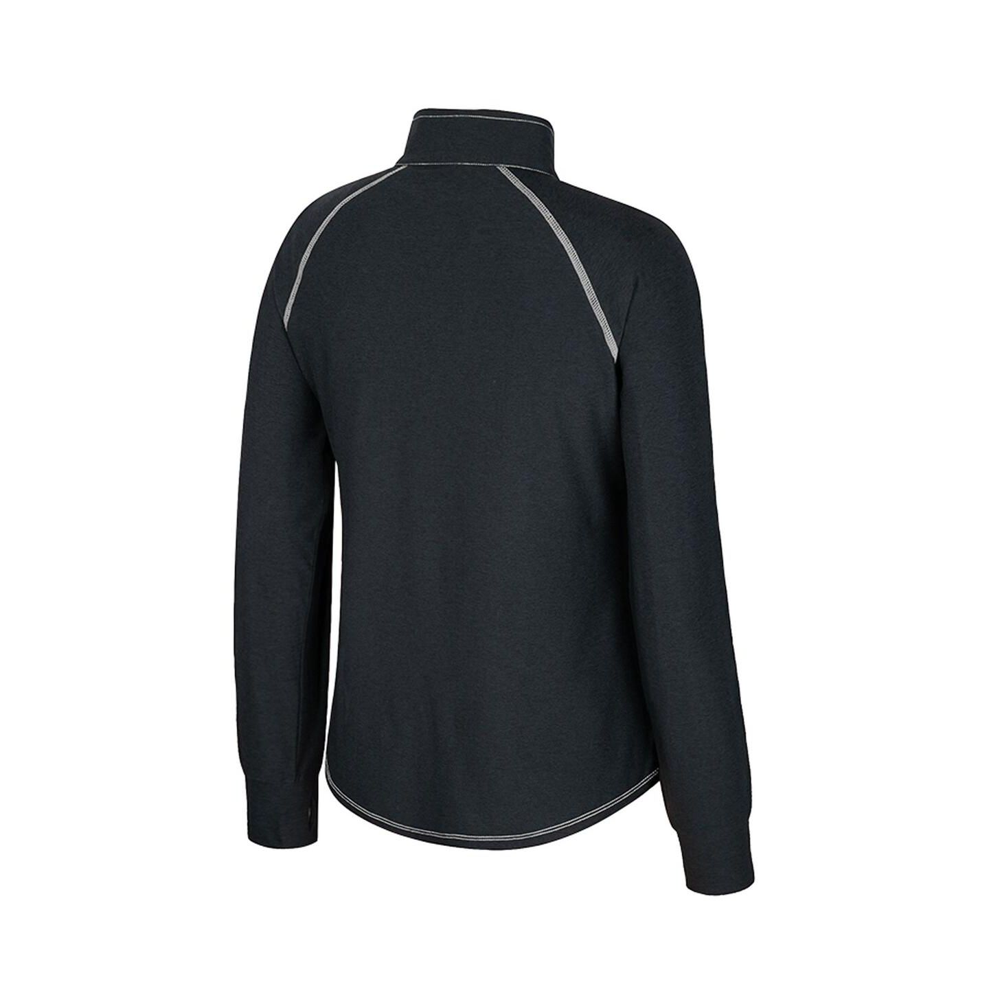 Женская толстовка Colosseum Black Wisconsin Badgers Bikram Raglan Quarter-Zip — фото 3