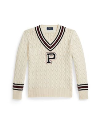 Polo Ralph Lauren - Boys 2T-7 Stripe Detail Cricket Sweater