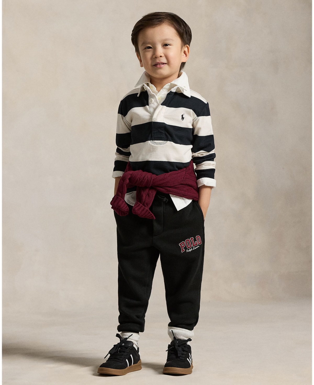 Polo Ralph Lauren Boys 2-7 Logo Fleece Jogger Pant In Black