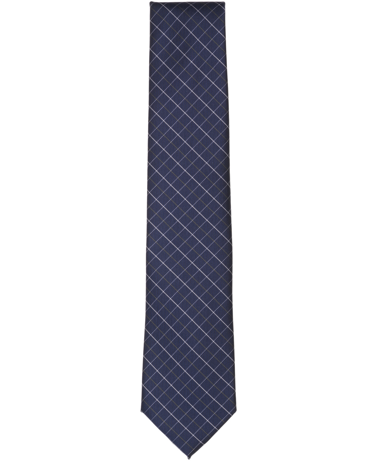 Club Room Men's Fayette Grid Classic Tie, Macy's Exclusive In Black