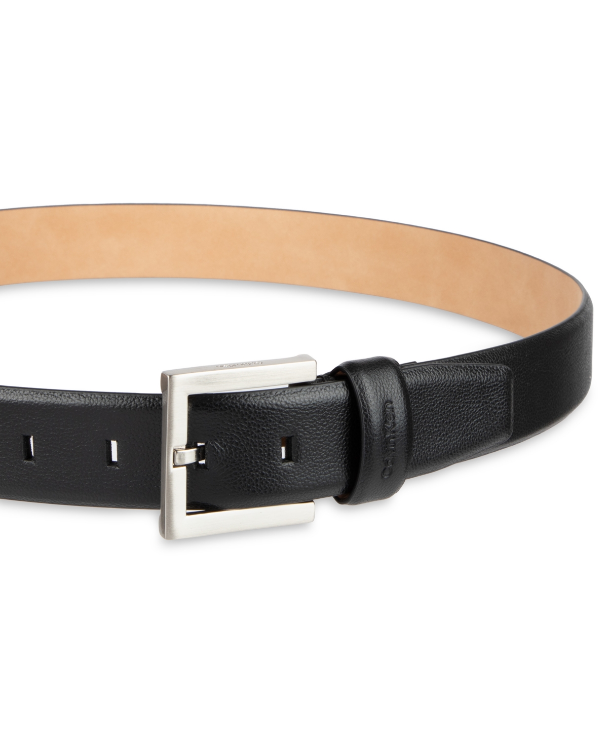 Calvin Klein Fe Harness Buckle Embossed Belt