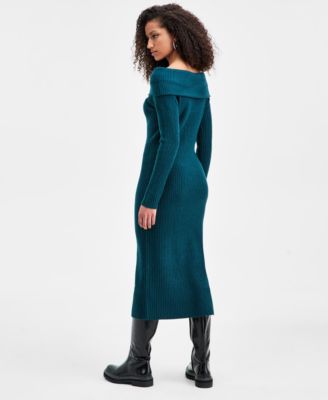 Women's Off-The-Shoulder Sweater Dress, Macy's Exclusive