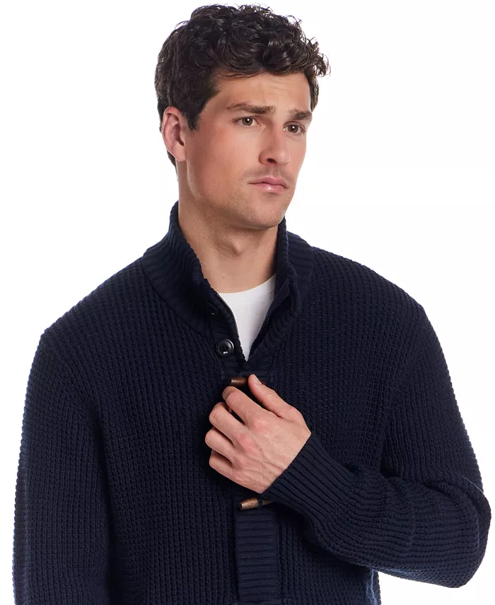 Men's Tuck Stitch Long Sleeves Sweater Jacket - thumbnail 4