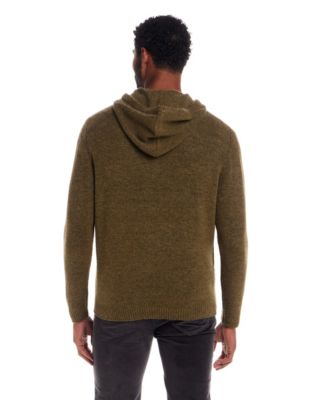 Men's Boucle Textured Hoodie Sweater