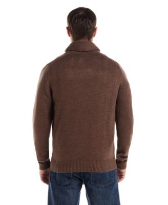 Men's Chunky Cable Knit Toggle Sweater