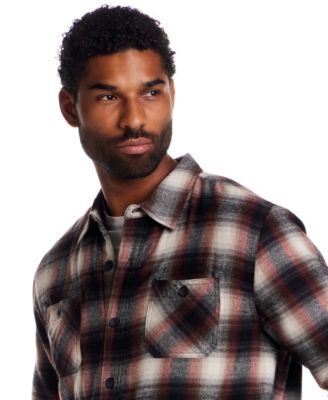 Men's Sherpa-Lined Flannel Shirt Jacket