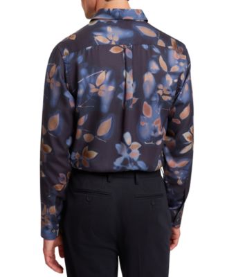 Kalmill Regular Fit Leaf Shadow Print Long-Sleeve Shirt