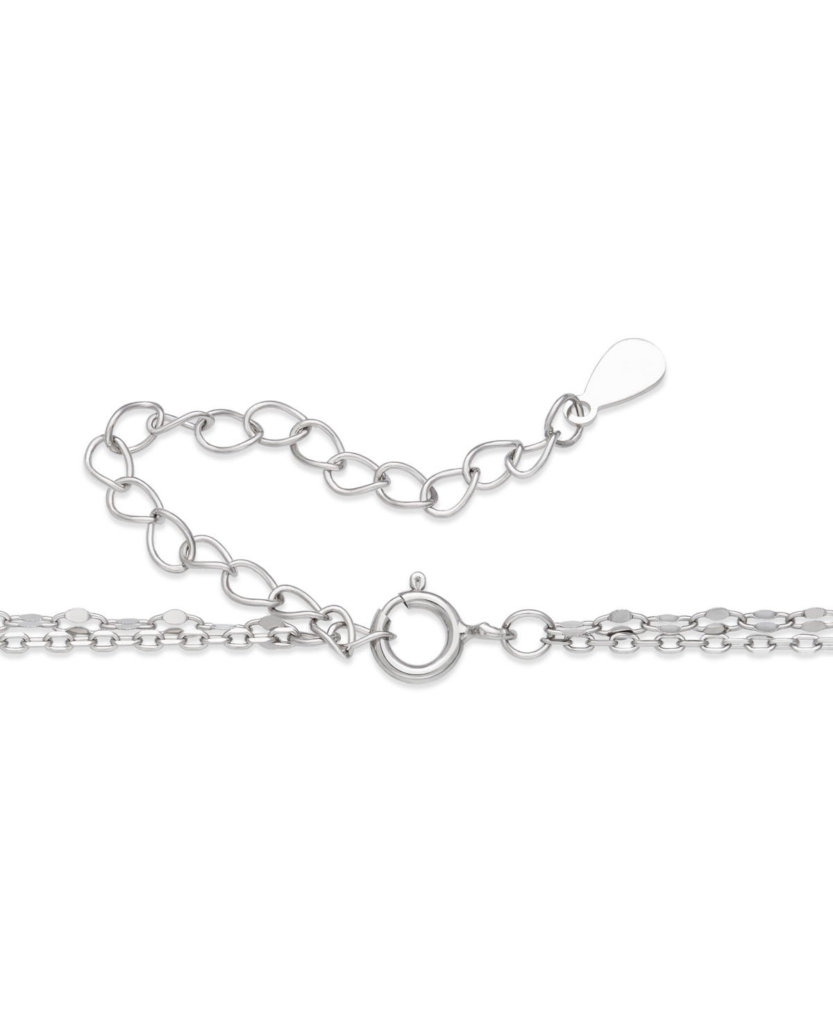 Belle De Mer Cultured Freshwater White Drop Pearl (8-9mm) And Lab Created Sapphire Necklace In Sterling Silver In White