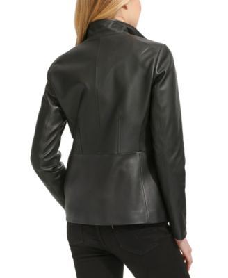 Women's Zip-Front Leather Jacket