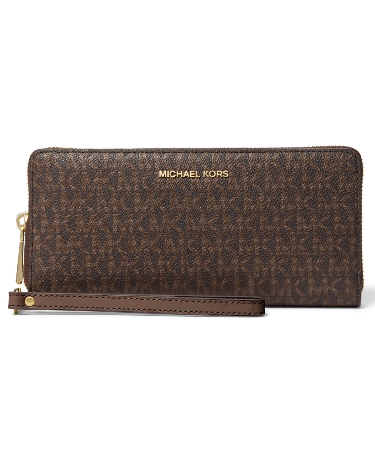 Michael Kors Michael  Jet Set Travel Continental Wallet In Brown