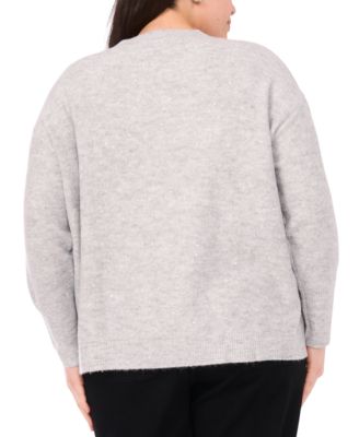 Plus Size Sequin Crewneck Sweater