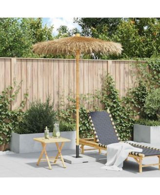 Tiki Umbrella Natural Bamboo, Banana Leaf 59.1 in diameter