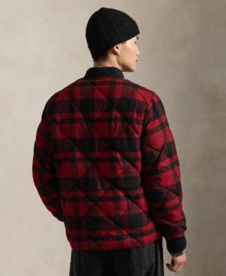 Men's Baseball Collar Buffalo Check Jacket
