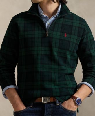 Men's Estate-Rib Cotton Quarter-Zip Pullover