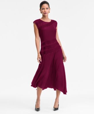 I.N.C. International Concepts - Women's Lace Stripe Midi Dress