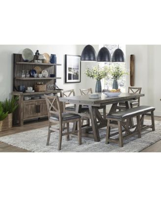 Lodge Dining Upholstered Counter Bench