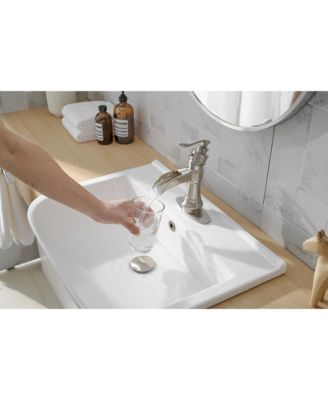 Single Hole Single-Handle Low-Arc Bathroom Faucet in Matte Black