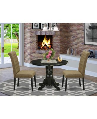 3 Pc. Small Dining Room Set with Table and Chair, Model SHBR3-BLK-17