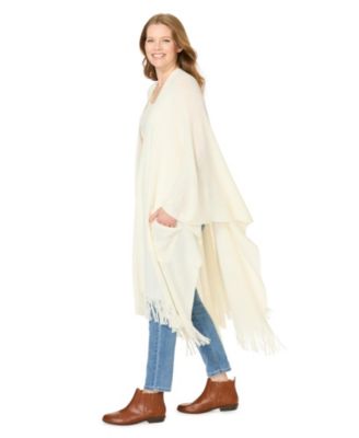 Plus Size Fringed Cape