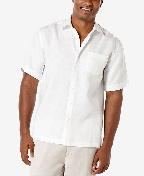 Cubavera Men S 100 Linen Short Sleeve Shirt Reviews Casual