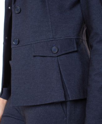 Petite Notch Collar Peplum Blazer