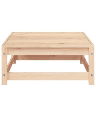 Patio Sofa Gray, Natural Wood