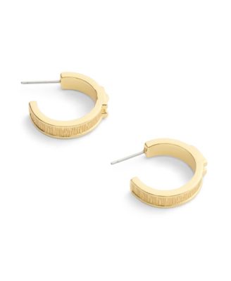 Gold Plated Buckle Hoop Earrings