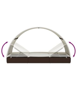 Patio Sunbed Brown