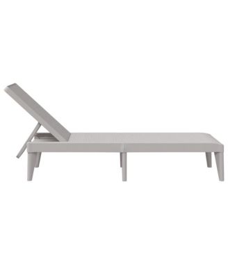 Sun Lounger Grey Polypropylene Standard Foldable Sun Lounger