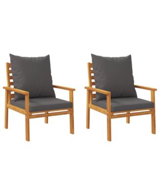 Sofa Chair Dark grey Solid acacia wood Modern