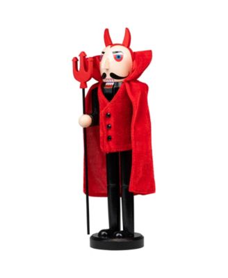 Devil Holding Pitch Fork Halloween Nutcracker, 14"