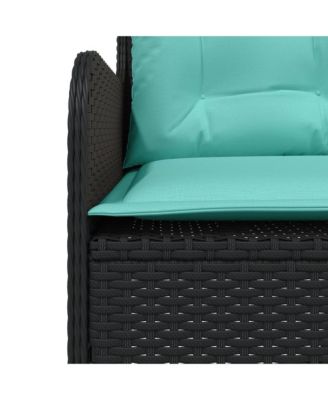 Patio Sofa Black, Turquoise